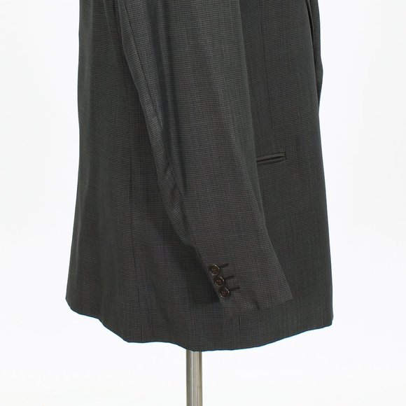 Mani 44L Green Houndstooth Wool Two Button Sport Coat Blazer Jacket G044 - Picture 8 of 11